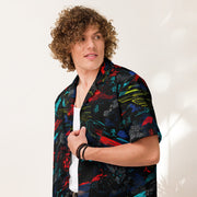Ronin Neon Wraith Cyber CAMO Unisex Short-Sleeve Button Shirt - Button-Up
