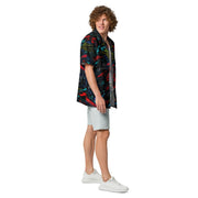 Ronin Neon Wraith Cyber CAMO Unisex Short-Sleeve Button Shirt - Button-Up