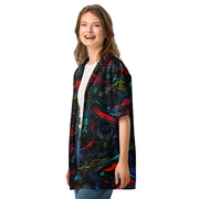 Ronin Neon Wraith Cyber CAMO Unisex Short-Sleeve Button Shirt - Button-Up