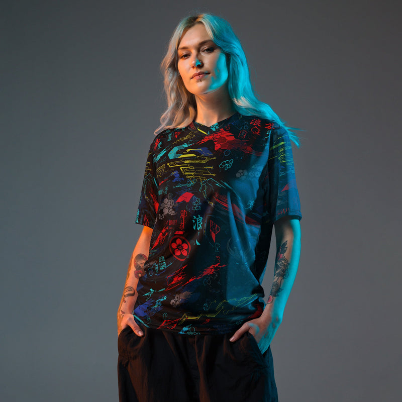 Ronin Neon Wraith Cyber CAMO Unisex Sports Jersey