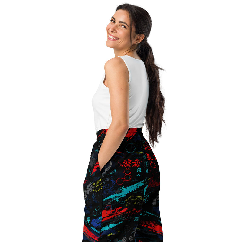 Ronin Neon Wraith Cyber CAMO Unisex Wide-Leg Joggers