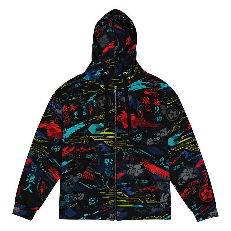 Ronin Neon Wraith Cyber CAMO Unisex Zip Hoodie - 2XS