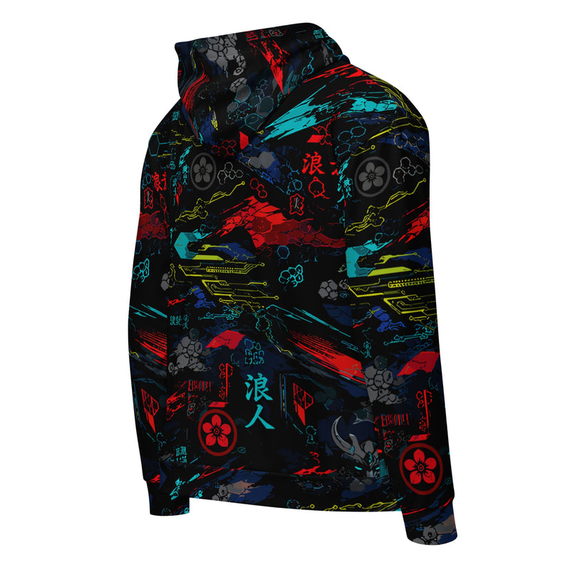 Ronin Neon Wraith Cyber CAMO Unisex Zip Hoodie