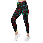Ronin Neon Wraith Cyber CAMO Womens Leggings with Pockets - Women