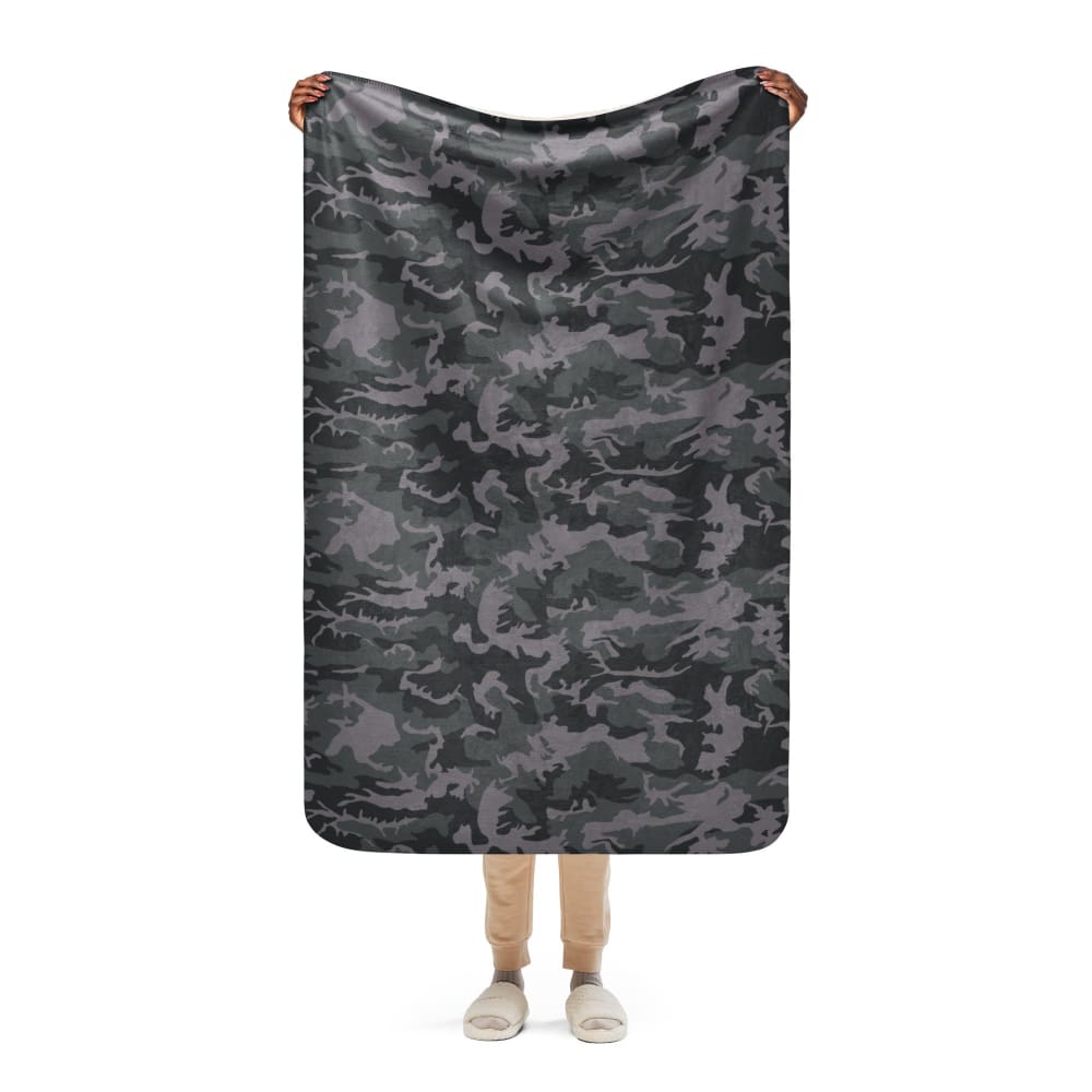 Rothco Style ERDL Black Urban CAMO Sherpa blanket - 37″×57″ - Sherpa Blanket