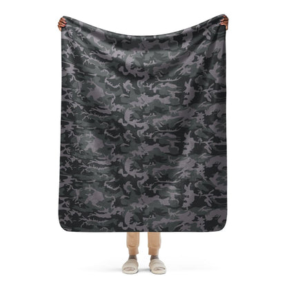 Rothco Style ERDL Black Urban CAMO Sherpa blanket - 50″×60″ - Sherpa Blanket