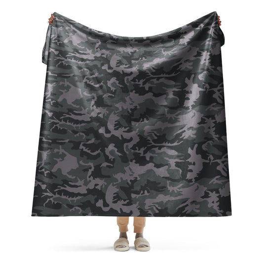 Rothco Style ERDL Black Urban CAMO Sherpa blanket - 60″×80″ - Blanket