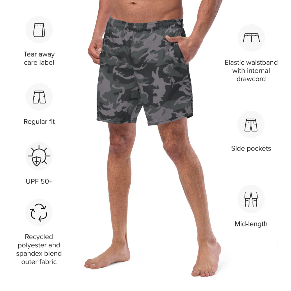 Rothco Style ERDL Black Urban CAMO swim trunks - Mens Swim Trunks