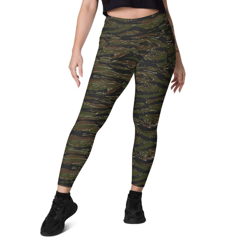 Rothco Style Vietnam Tiger Stripe CAMO Leggings with pockets - Womens With Pockets