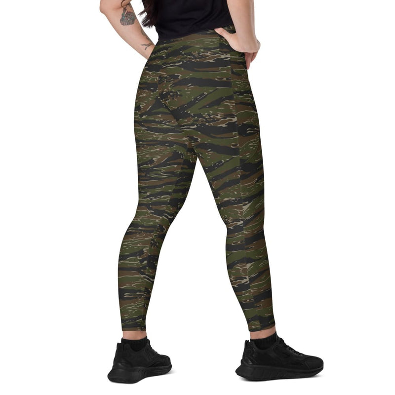Rothco Style Vietnam Tiger Stripe CAMO Women’s Leggings with pockets - 2XS - Womens Leggings with pockets