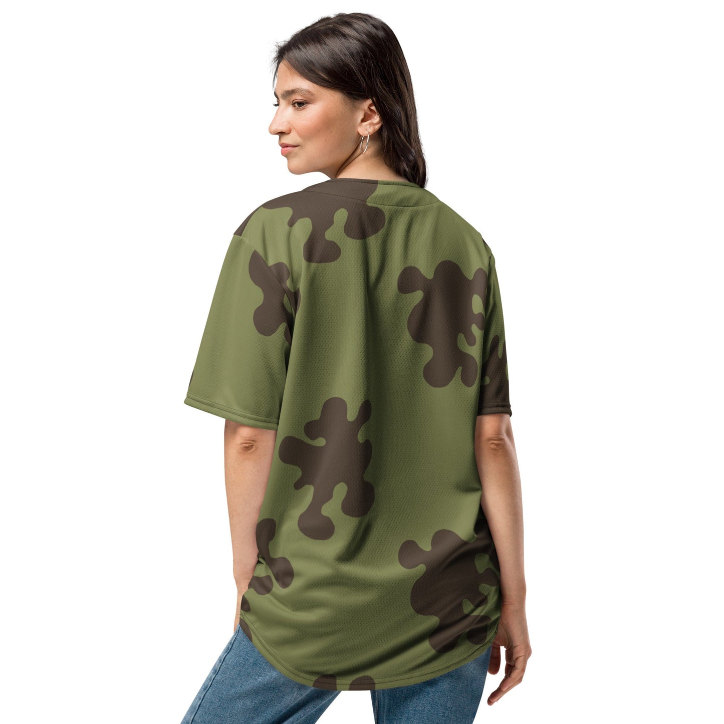 Russian Amoeba Green and Brown CAMO baseball jersey - Baseball Jerseys