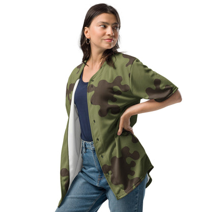 Russian Amoeba Green and Brown CAMO baseball jersey - Baseball Jerseys