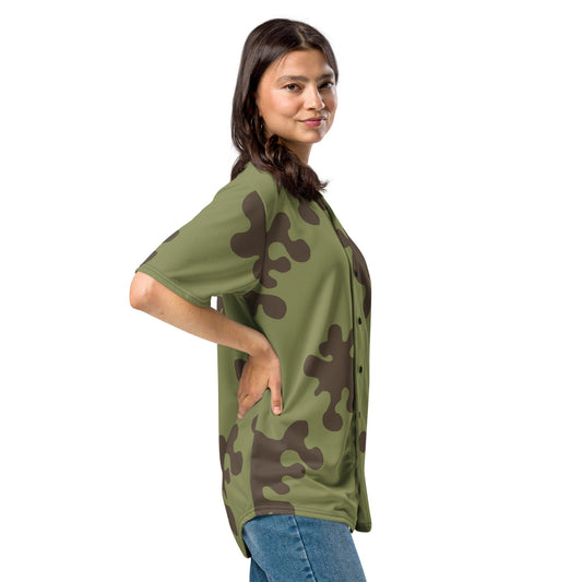 Russian Amoeba Green and Brown CAMO baseball jersey - Baseball Jerseys
