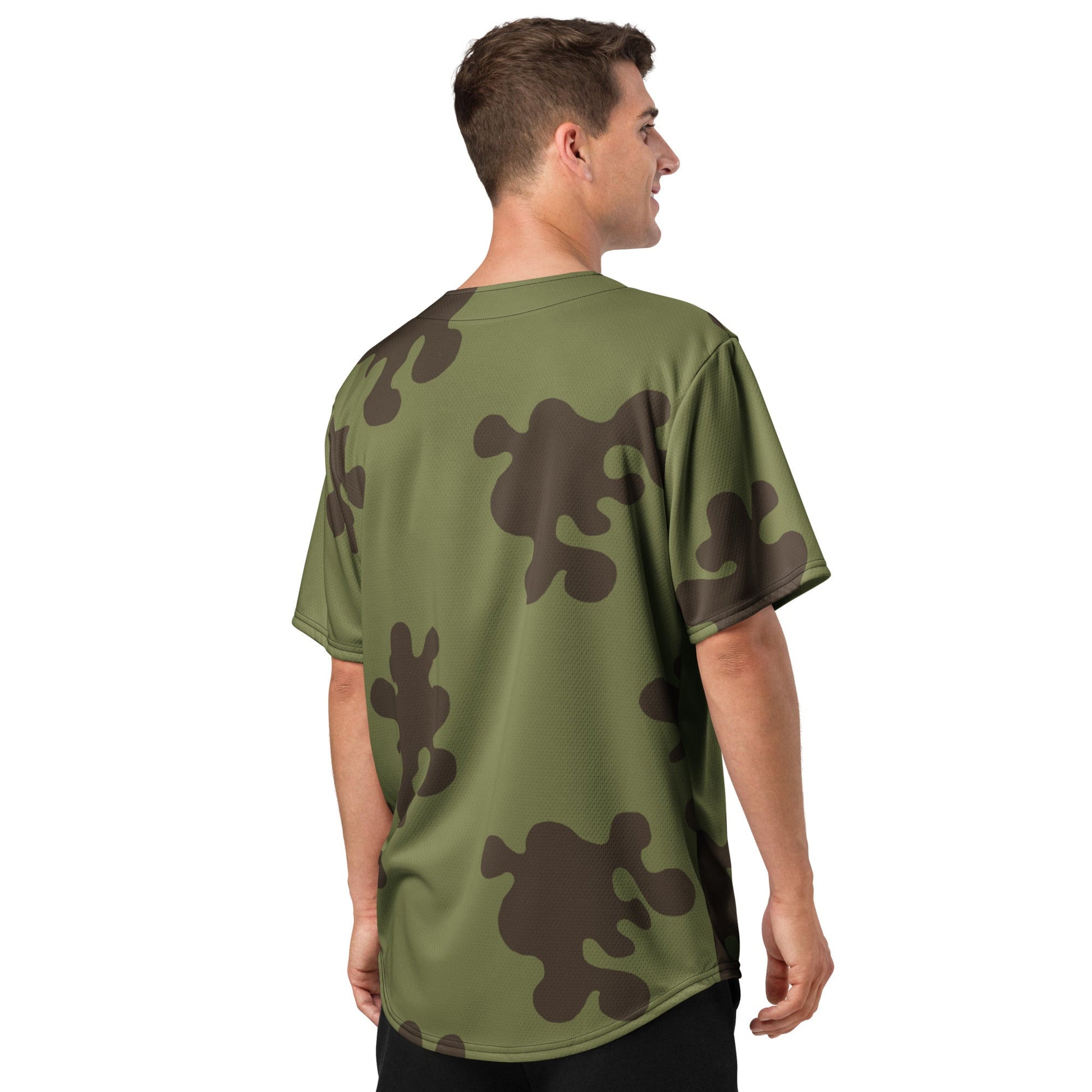 Russian Amoeba Green and Brown CAMO baseball jersey - Baseball Jerseys