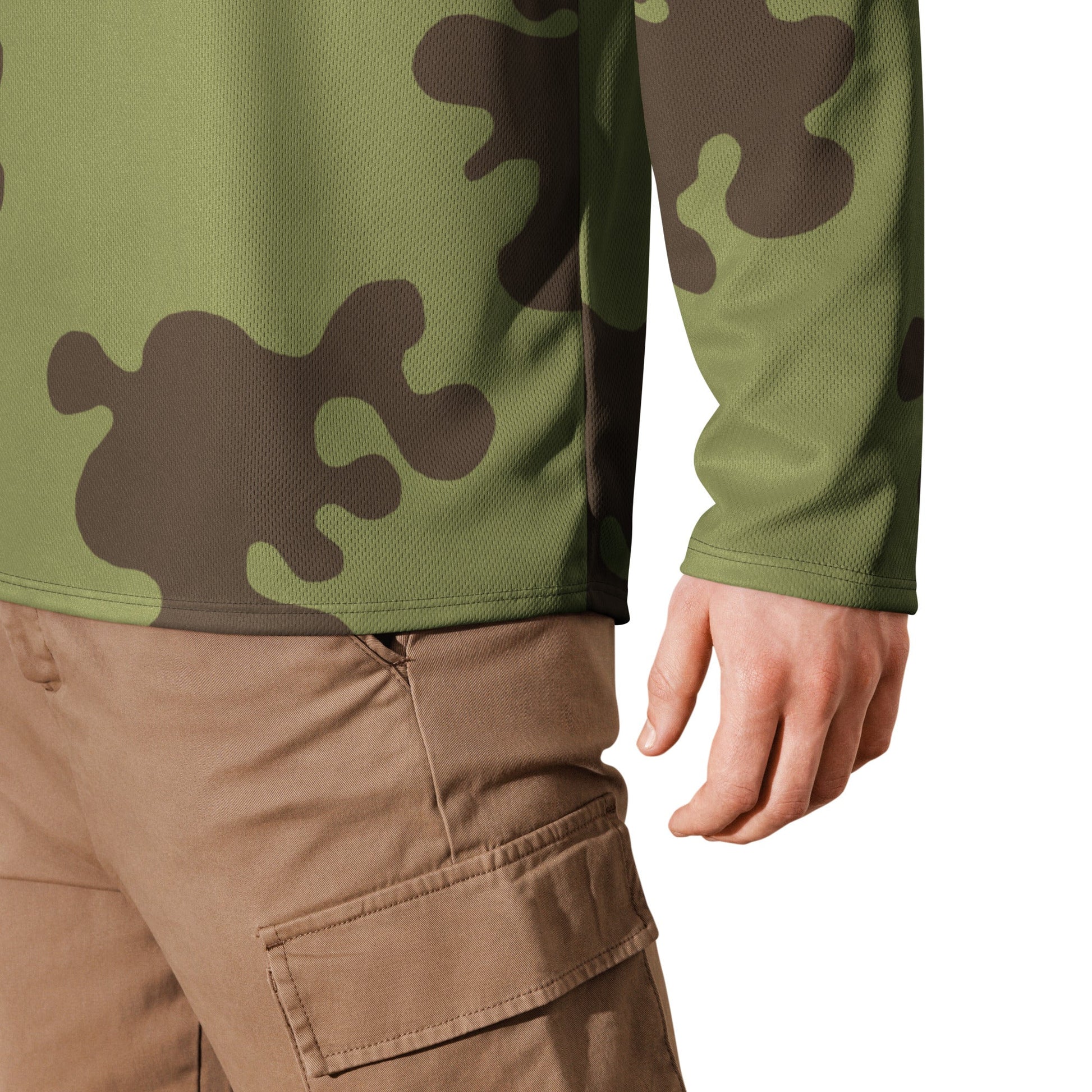 Russian Amoeba Green and Brown CAMO hockey fan jersey - Hockey Jerseys