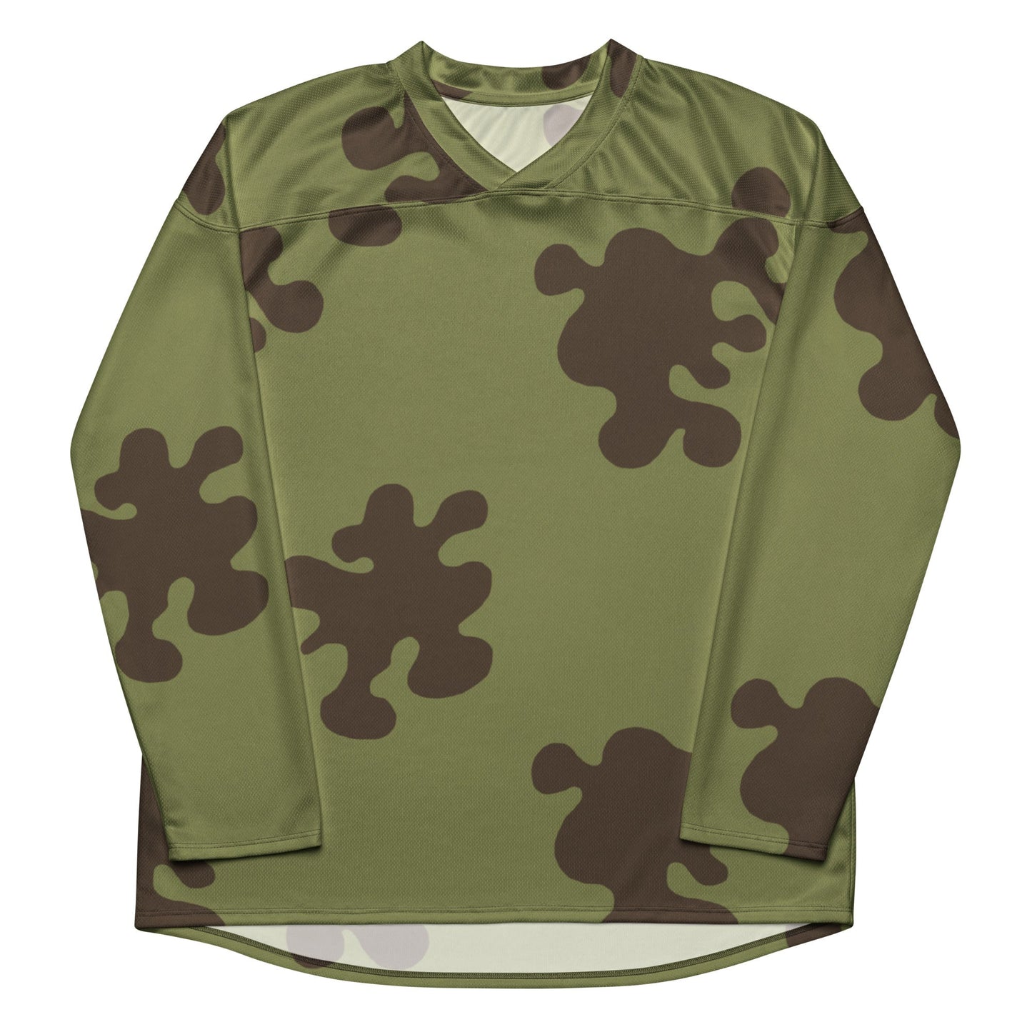 Russian Amoeba Green and Brown CAMO hockey fan jersey - Hockey Jerseys