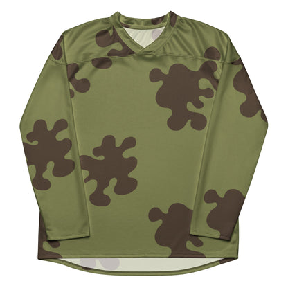 Russian Amoeba Green and Brown CAMO hockey fan jersey - Hockey Jerseys