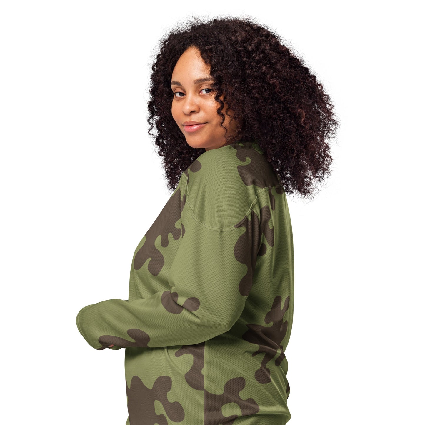 Russian Amoeba Green and Brown CAMO hockey fan jersey - Hockey Jerseys