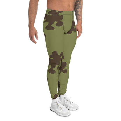Russian Amoeba Green and Brown CAMO Mens Leggings