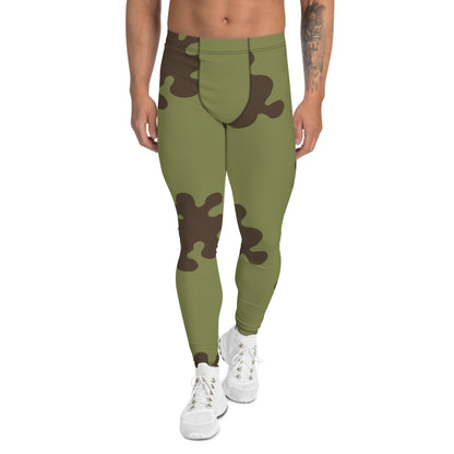 Russian Amoeba Green and Brown CAMO Mens Leggings - XS