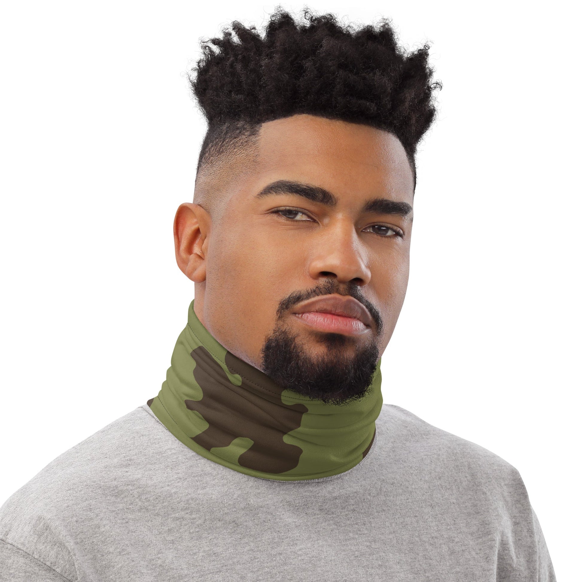 Russian Amoeba Green and Brown CAMO Neck Gaiter Gaiters