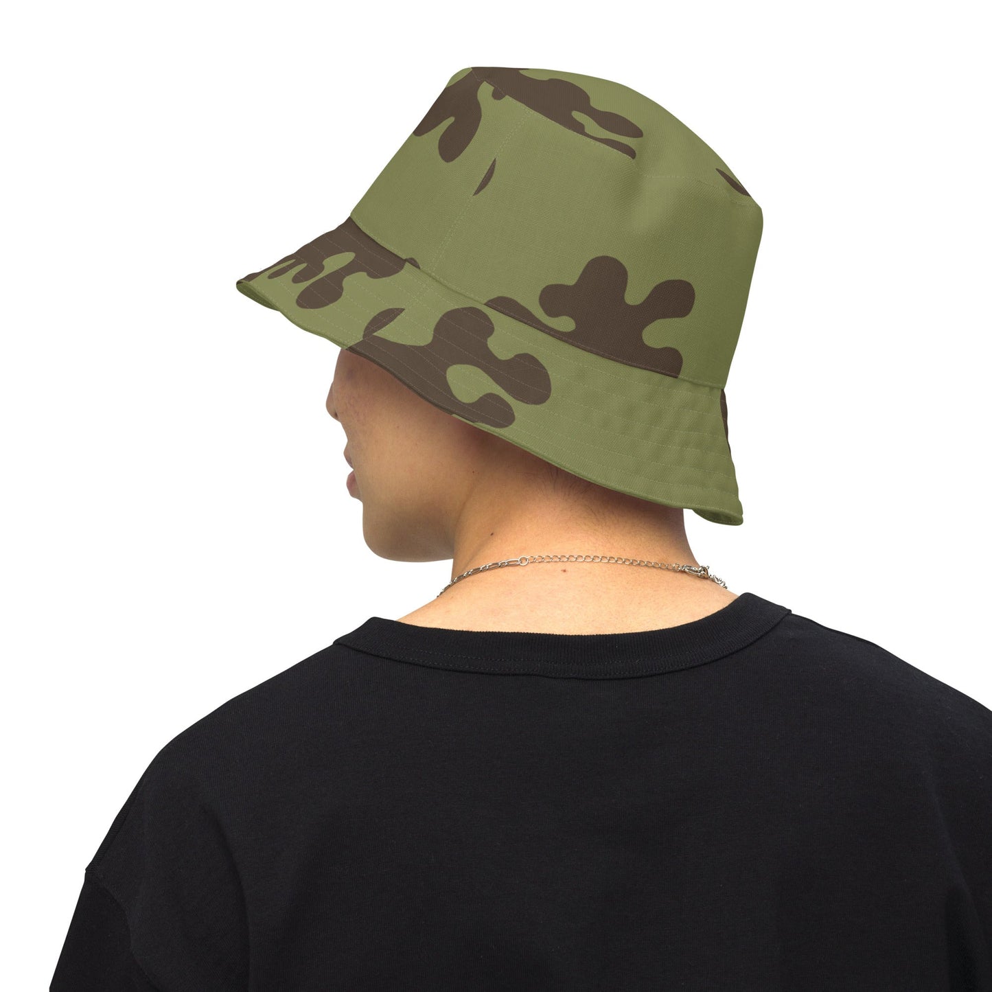 Russian Amoeba Green and Brown CAMO Reversible bucket hat - S/M - Bucket Hats