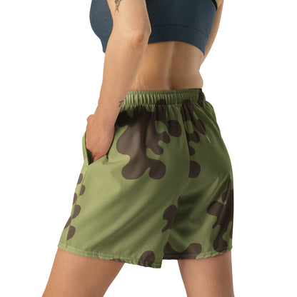 Russian Amoeba Green and Brown CAMO Unisex Athletic Long Shorts