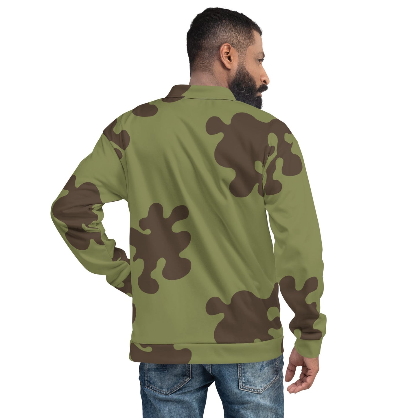 Russian Amoeba Green and Brown CAMO Unisex Bomber Jacket - Jackets
