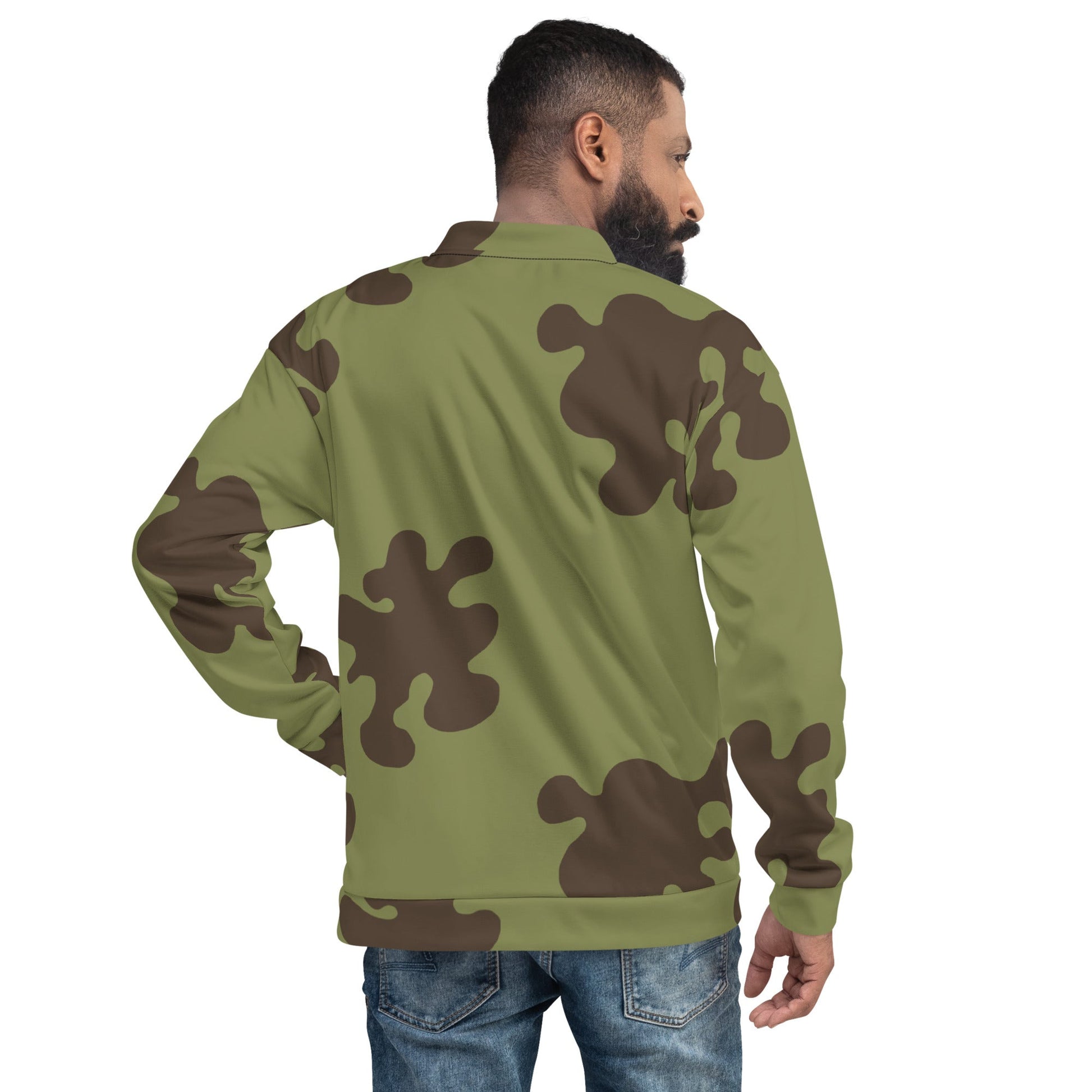 Russian Amoeba Green and Brown CAMO Unisex Bomber Jacket - Jackets