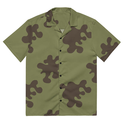 Russian Amoeba Green and Brown CAMO Unisex button shirt - 2XS - Button Shirts