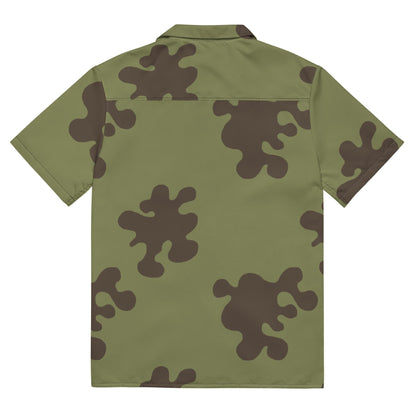Russian Amoeba Green and Brown CAMO Unisex button shirt - Button Shirts