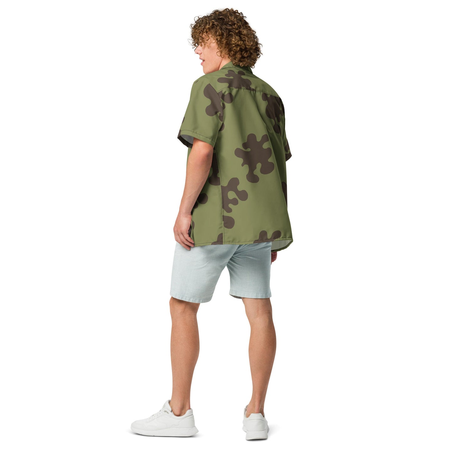 Russian Amoeba Green and Brown CAMO Unisex button shirt - Button Shirts