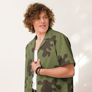 Amoeba Soviet Woodland CAMO Unisex Short-Sleeve Button Shirt - Button-Up