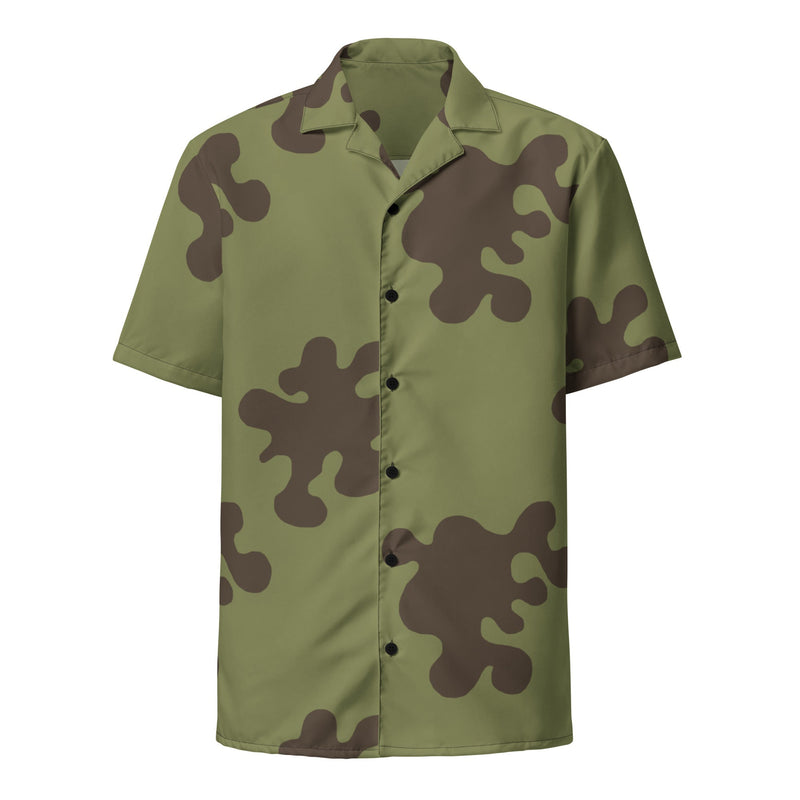 Amoeba Soviet Woodland CAMO Unisex Short-Sleeve Button Shirt - Button-Up