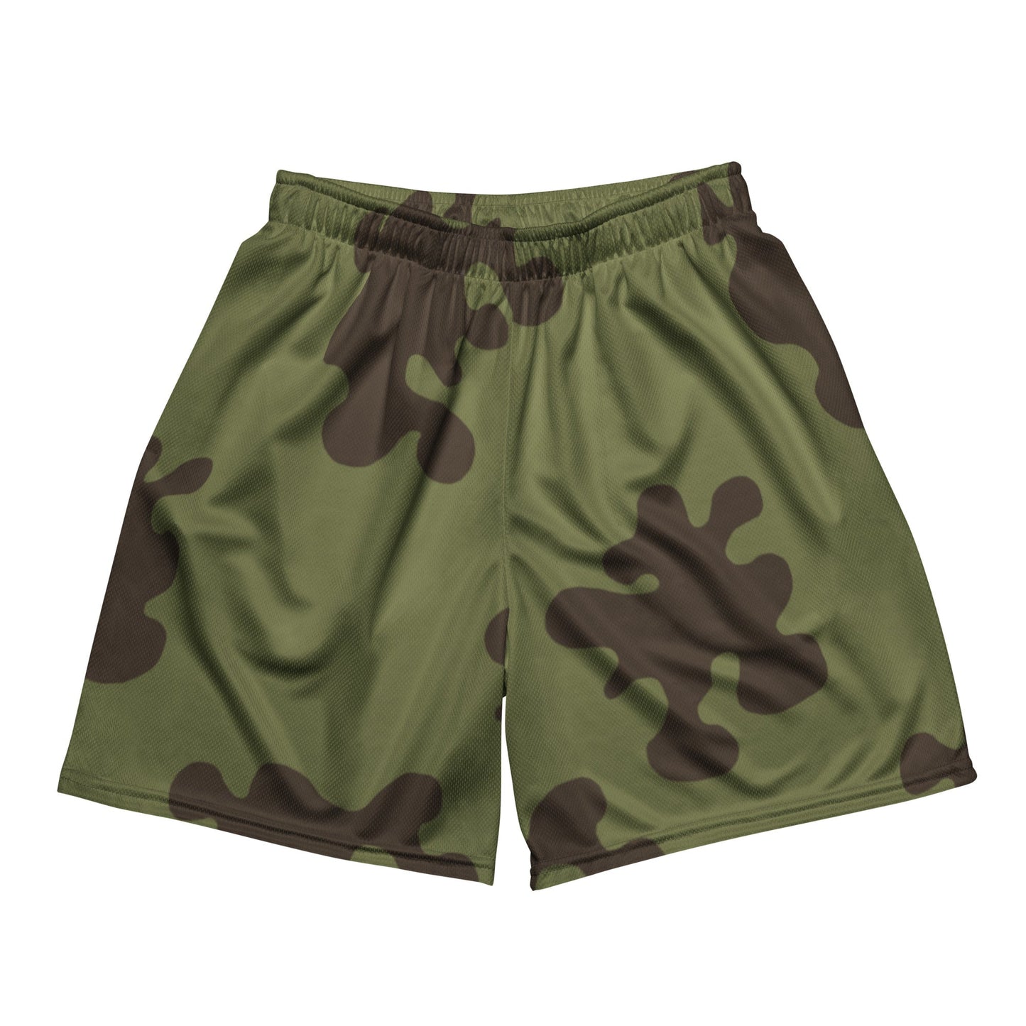 Russian Amoeba Green and Brown CAMO Unisex mesh shorts - 2XS - Mesh Shorts