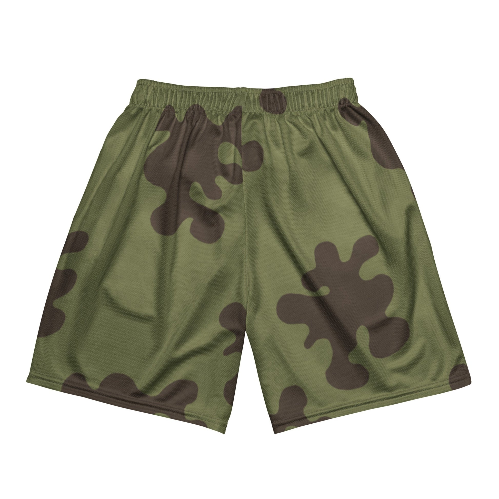 Russian Amoeba Green and Brown CAMO Unisex mesh shorts - Mesh Shorts
