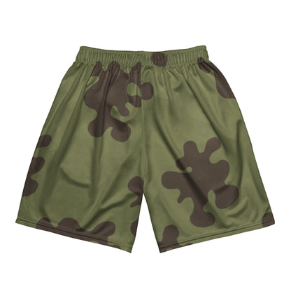 Russian Amoeba Green and Brown CAMO Unisex mesh shorts - Mesh Shorts