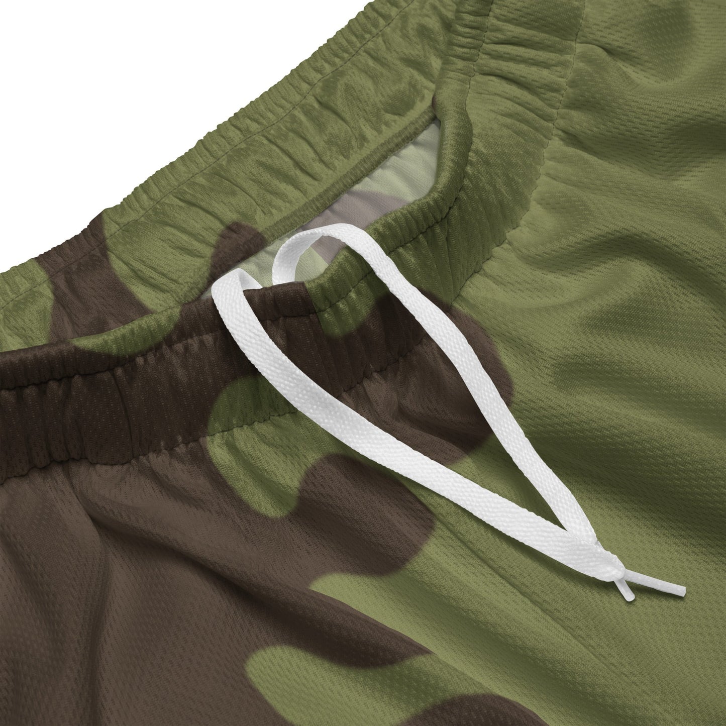 Russian Amoeba Green and Brown CAMO Unisex mesh shorts - Mesh Shorts