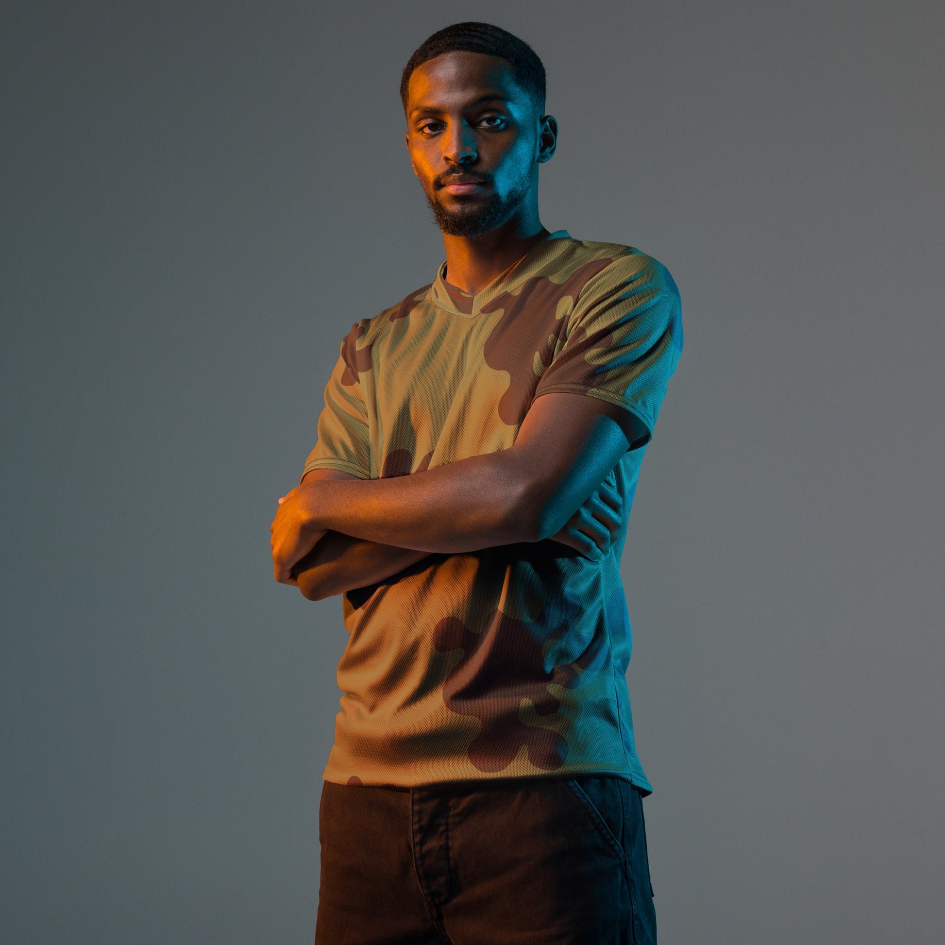 Russian Amoeba Green and Brown CAMO unisex sports jersey - Sports Jerseys