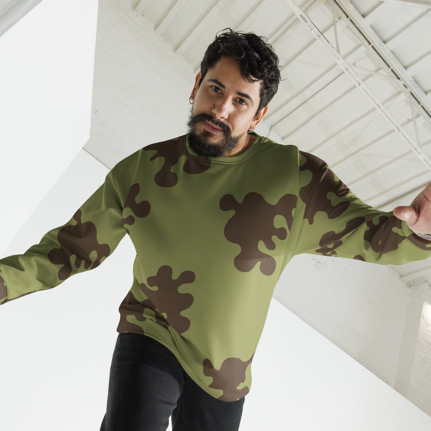 Russian Amoeba Green and Brown CAMO Unisex Sweatshirt - Sweatshirts