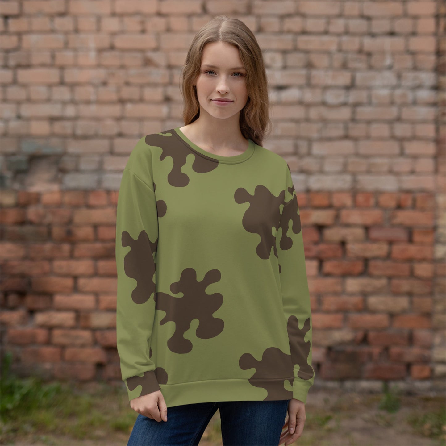 Russian Amoeba Green and Brown CAMO Unisex Sweatshirt - Sweatshirts