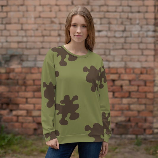 Russian Amoeba Green and Brown CAMO Unisex Sweatshirt - Sweatshirts