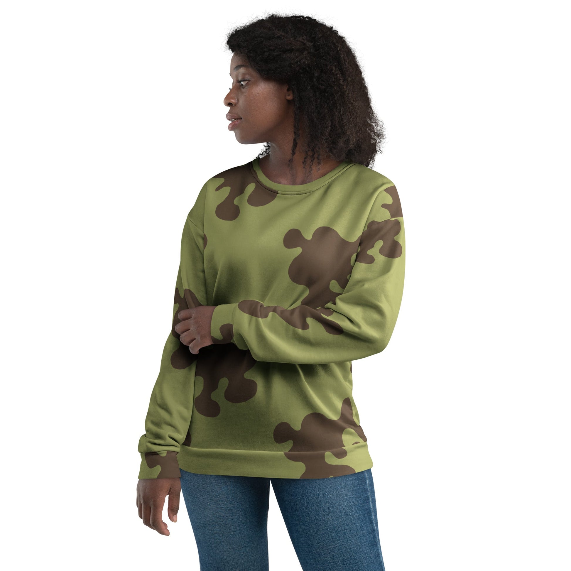 Russian Amoeba Green and Brown CAMO Unisex Sweatshirt - Sweatshirts