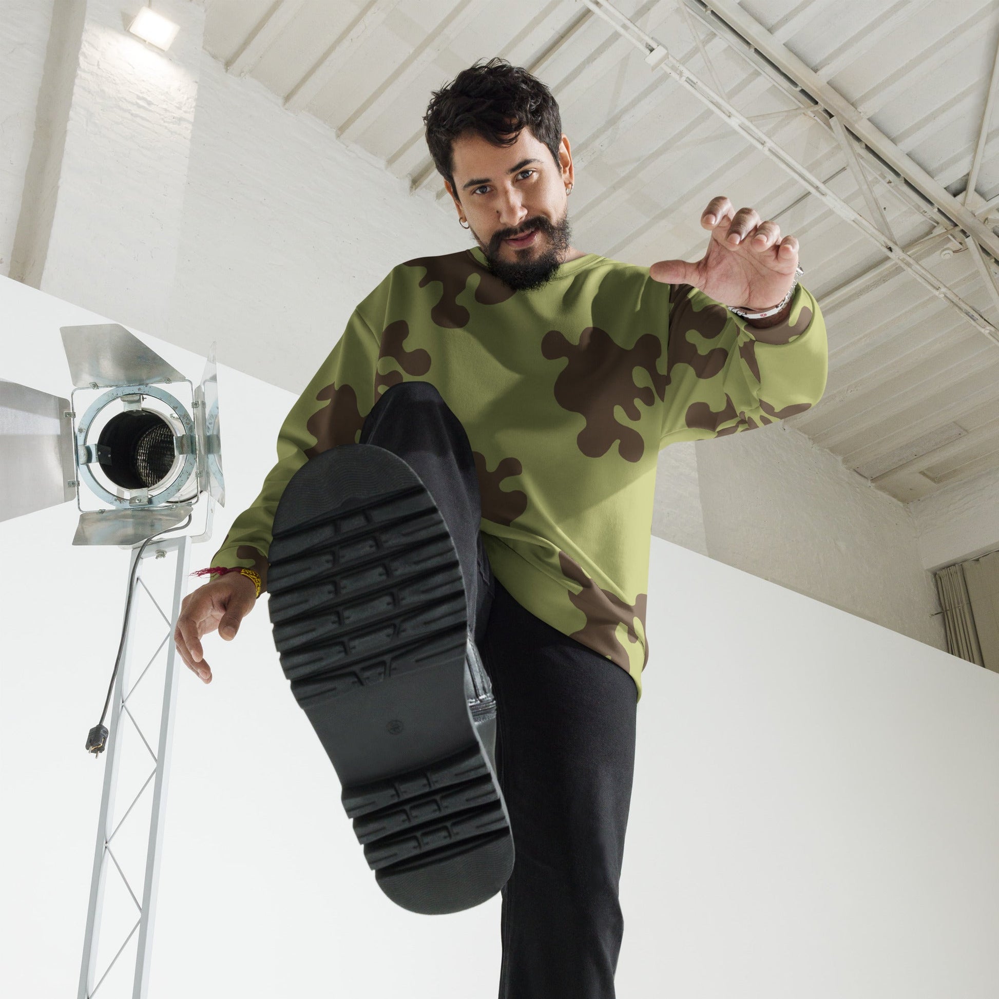 Russian Amoeba Green and Brown CAMO Unisex Sweatshirt - Sweatshirts