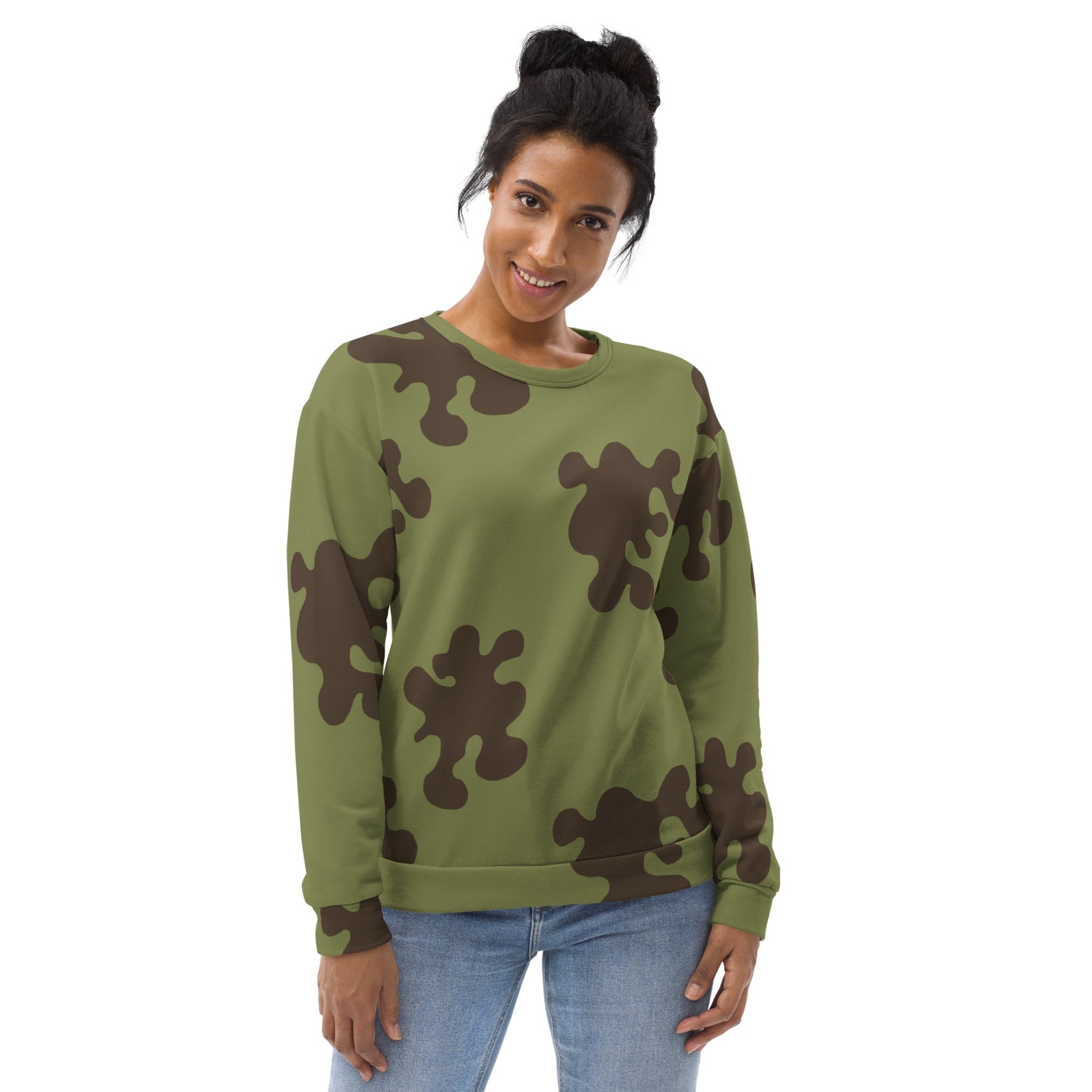 Russian Amoeba Green and Brown CAMO Unisex Sweatshirt - Sweatshirts