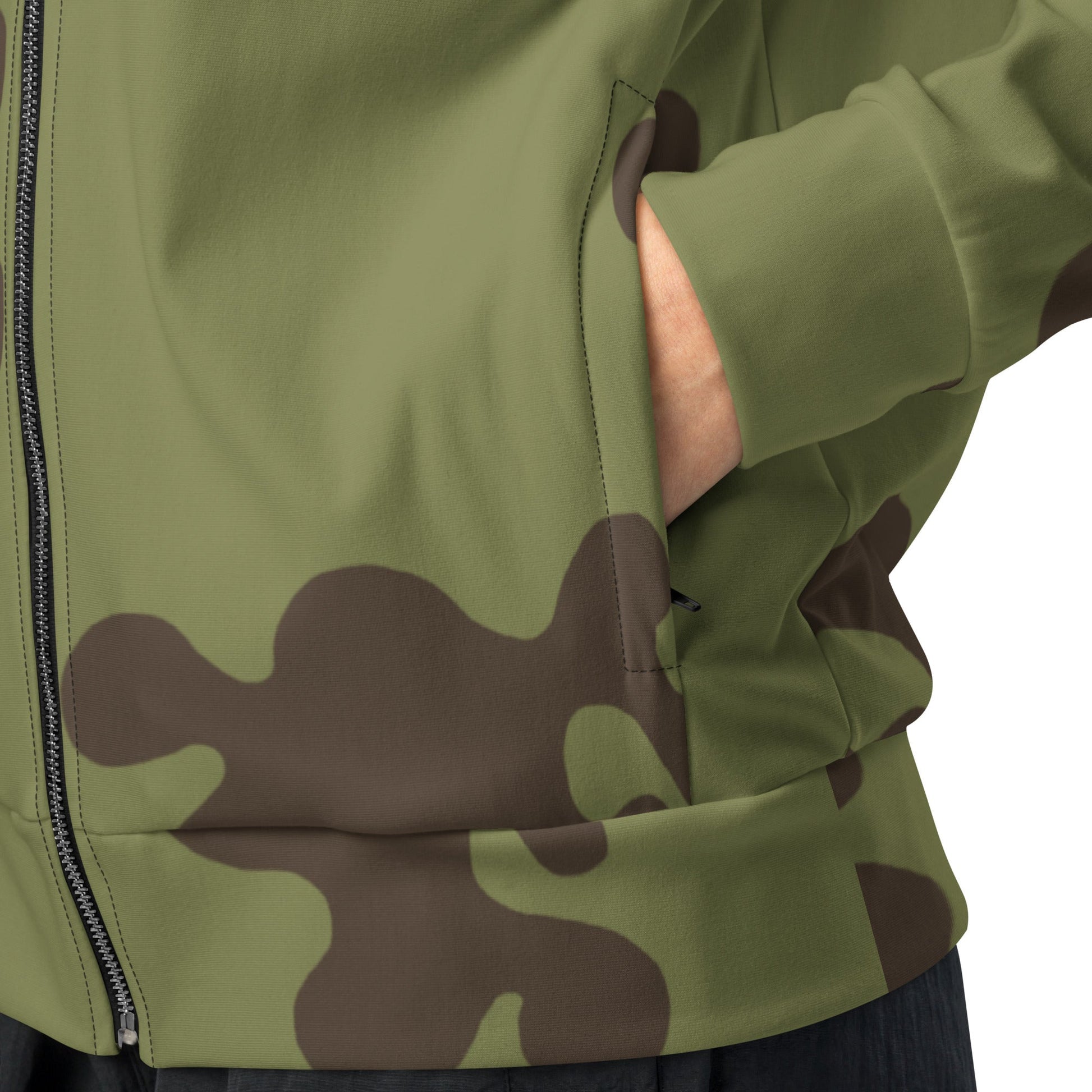 Russian Amoeba Green and Brown CAMO Unisex track jacket - Track Jackets