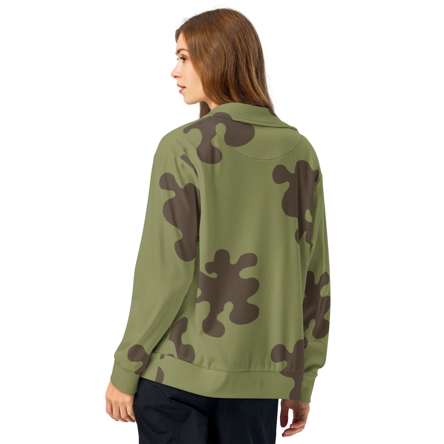 Russian Amoeba Green and Brown CAMO Unisex track jacket - Track Jackets