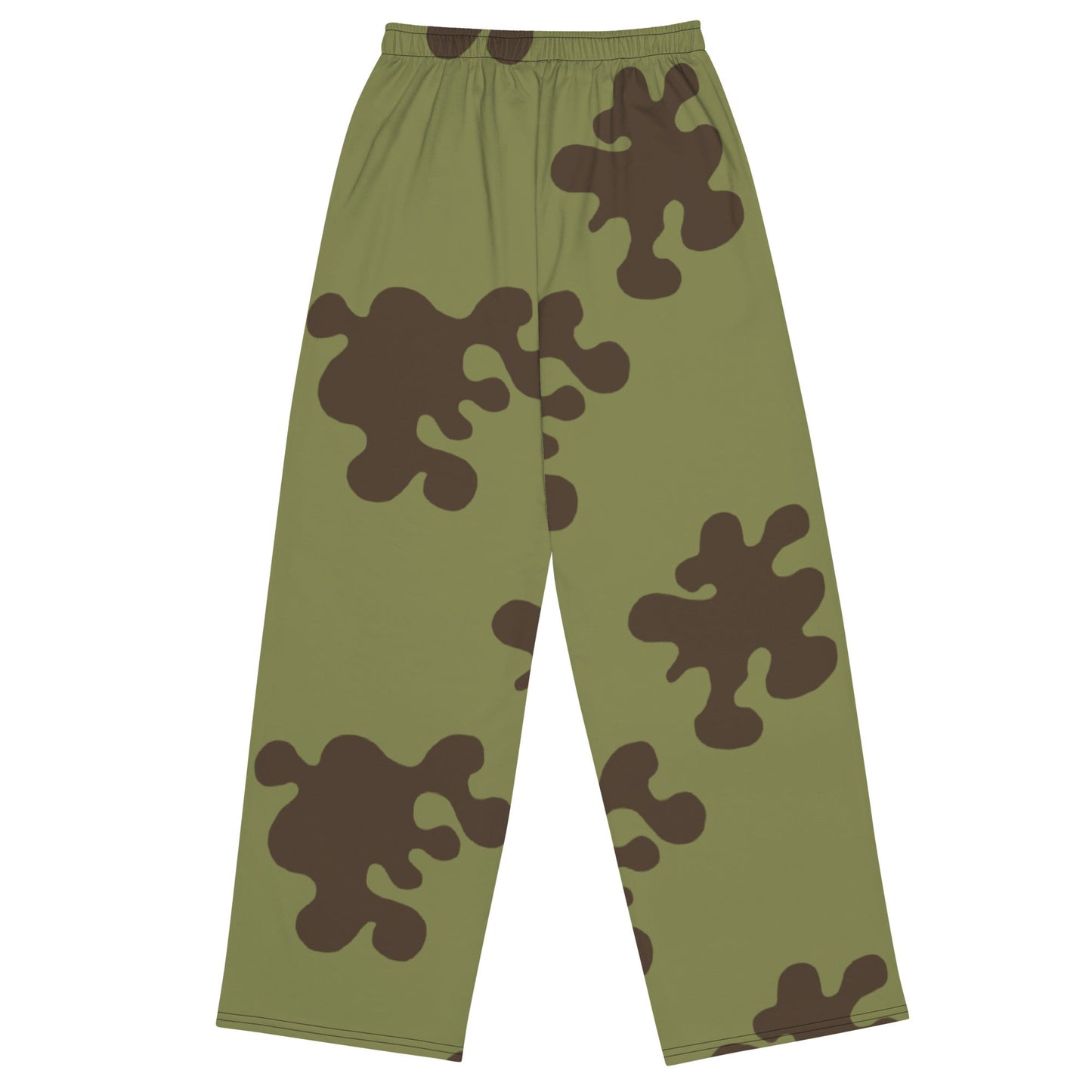 Russian Amoeba Green and Brown CAMO unisex wide-leg pants - Wide-leg Pants