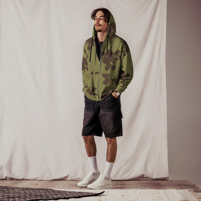 Amoeba Soviet Woodland CAMO Unisex Zip Hoodie