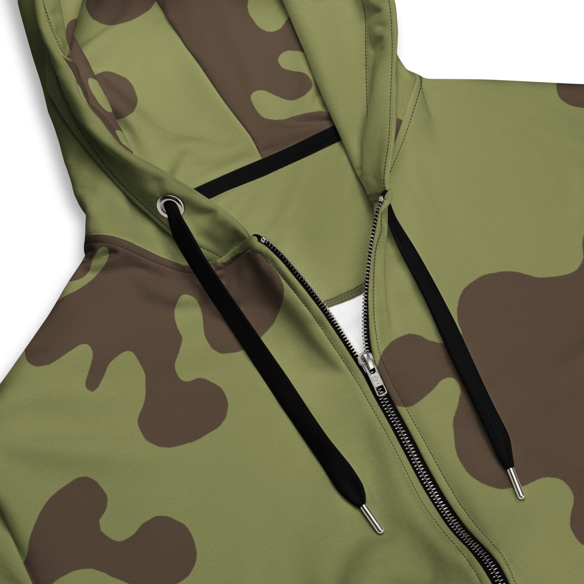 Russian Amoeba Green and Brown CAMO Unisex zip hoodie - Zip Hoodies